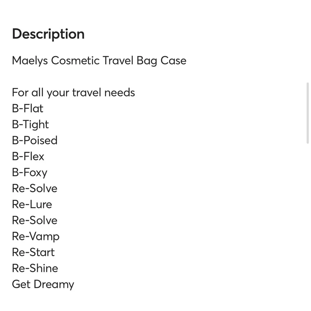 Maelys Cosmetic Travel Bag Case BNIP  For all your travel needs